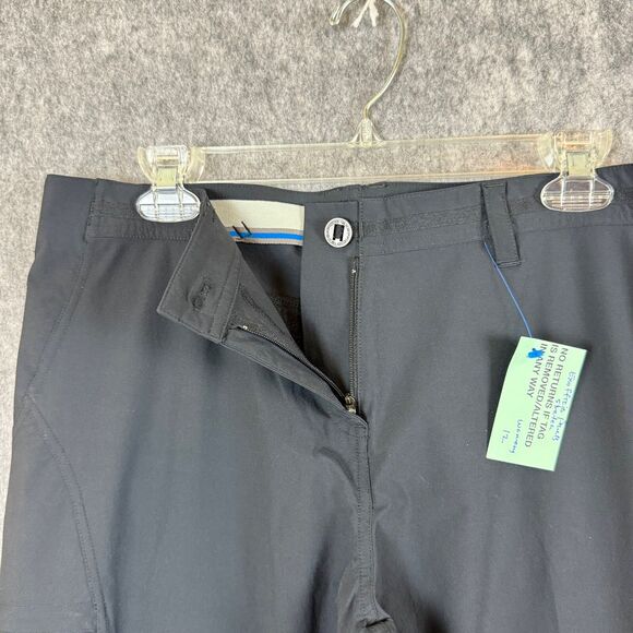 Exofficio Kukura Stretch Nylon Hiking Fishing Travel Pants UPF50 Women 12 Black - Picture 2 of 11